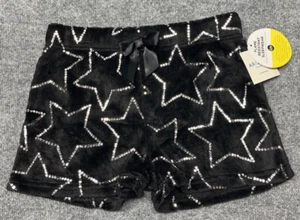 Arizona Jean Co Sleep Shorts Girls L 14 Black Stars Bling Tie Waist New - Picture 1 of 7