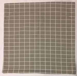 Linen Decorative Throw Pillow Cover, 24” Gray & White, NEW - Picture 1 of 3