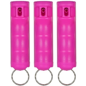 3 PACK Police Magnum pepper spray .5oz Hot Pink Flip Top Keychain Self Defense - Picture 1 of 10