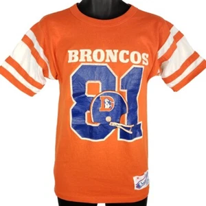 Vintage Denver Broncos T Shirt Mens Size Small 80s Jersey Watson 81 Made In USA - Picture 1 of 8