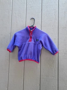 Vtg 90s REI Polartec Fleece 1/4 Zip Pullover Jacket Purple Kids XS/S Synchilla - Picture 1 of 24