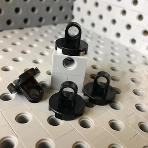 LEGO Negro Redondo 2x2 Placa de Azulejos con Anillo de Levantamiento Gancho Nuevo Lote 4 - Imagen 1 de 2