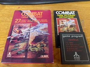 Atari 2600 Combat 1978 Video Game Cartridge CX2601 w/ Box and Manual - Picture 1 of 2