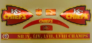 CHROME - Kansas City Chiefs Chrome Decals - Available in Mini or Full Size - Picture 1 of 4