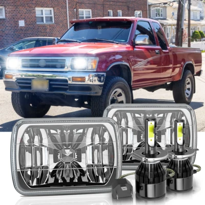 Faros LED de haz alto/bajo de 7x6 pulgadas 2 piezas para camioneta Toyota Tacoma 4Runner RAV4 Foto 1 de 4