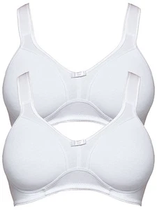Susa Pack of 2 Cotton Rich Support Bra without Underwiring 7619 - Picture 1 of 7