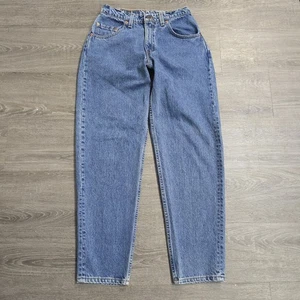 Jeans donna vintage anni 90 Levis 560 vita alta 28x30 vestibilità ampia gamba affusolata USA - Foto 1 di 18