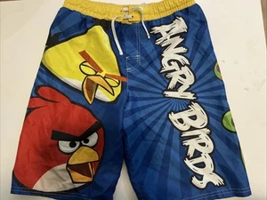 Angry Birds Boys blue Swim Trunks Boys Size 8 - Picture 1 of 11