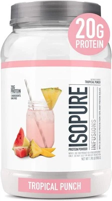 	Isopure Clear Whey Isolate Protein Tropical Punch 20 g Proteína 36 porciones	 Foto 1 de 4