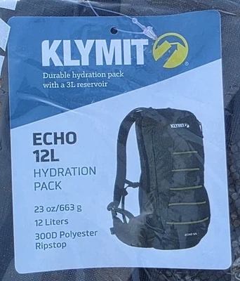 Bolsa de hidratación Klymit Echo 12L gris/verde, regular, 12ECUC12B Foto 1 de 4