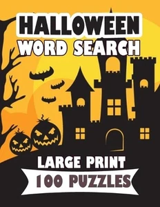 Halloween Word Search Large Print 100 Puzzle: Powerful English Version word sear - Picture 1 of 1
