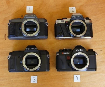 1x Pentax Program Plus P3 P30 Vivitar 3300 35mm Film Camera Body Not Working KE - Image 1 of 4