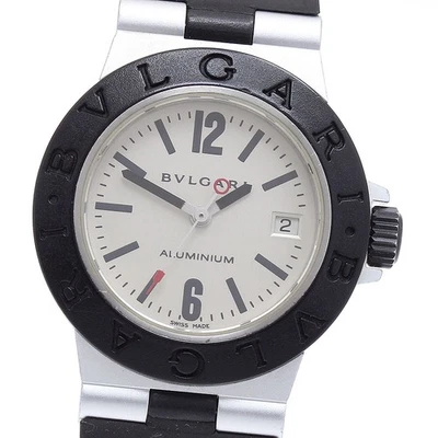 Reloj de cuarzo para dama BVLGARI aluminio AL29A fecha esfera plateada_930604 Foto 1 de 4