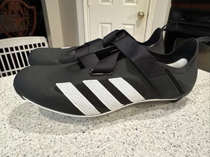 Adidas Indoor Cycling Shoes Men US Size 10.5 Black Cloud White 3 Stripes GX6544 - Picture 1 of 10