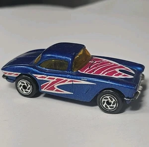 1982 Matchbox Superfast ’62 Corvette Blue with Purple & White 1:58 Diecast Car - Picture 1 of 9