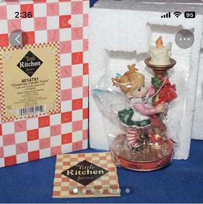 My Little Kitchen Fairies 2009 'Christmas Candle Fairie' 4014791 Enesco - NUEVO Foto 1 de 4