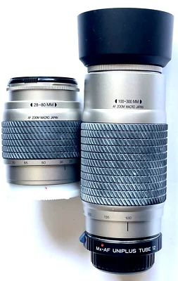 EXCELLENT SET OF TOKINA AF 100-300mm ZOOM LENS AND TOKINA AF 28-80mm ZOOM LENS - Image 1 of 4