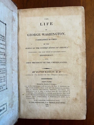 1807 Life of George Washington, 1st US President by David Ramsay, South Carolina - Image 1 of 4