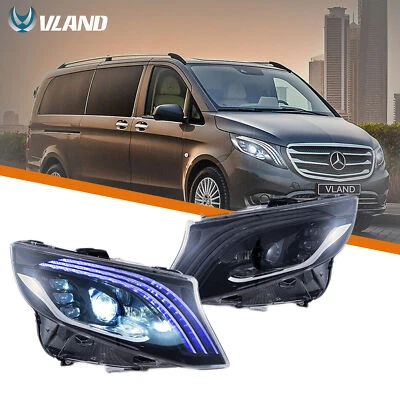 VLAND Replace LED Headlights For 2016-23 Mercedes Benz Metris /Vito W447 /Pairs Foto 1 de 4