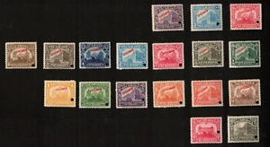 Nicaragua Nat. Palace Managua and Leon Cath. Specimen Stamp Lot of 18. - Picture 1 of 2