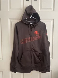 Men’s Nike Therma Fit Cleveland Browns Hooded Full Zip Jacket Sz XL - Picture 1 of 8