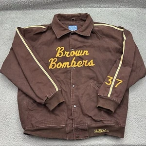 Chaqueta Forro Acolchada Stall & Dean Gridiron Collection Para Hombres 2XL NY Marrón Bombers - Imagen 1 de 17