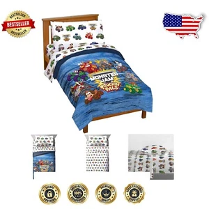 Super Soft Monster Jam 4-Piece Toddler Bedding Set - Includes Comforter & Sheets - Picture 1 of 9