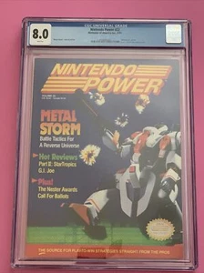 Nintendo Power Magazine #22 03/91 Metal Storm Cover Graded CGC 8.0 W/ POSTER - Picture 1 of 5