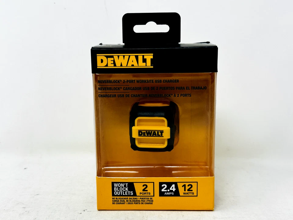 DEWALT Dxma1310849 Neverblock 2-port Worksite USB Charger