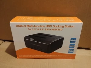 Multi Function HDD Docking Station, Disk Cloning, 2.5" 3.5" Sata, SSD, SD reader - Afbeelding 1 van 17