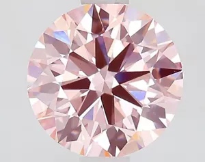 Loose CVD Lab-Grown Diamond 6.50 mm Fancy Intense Pink Round VVS Certified - Picture 1 of 6