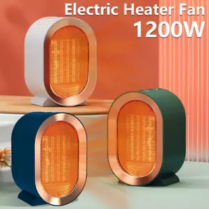 1200W/800 Electric Heater Portable PTC Ceramic Space Heating Fan Desktop UK Plug - Picture 1 of 22
