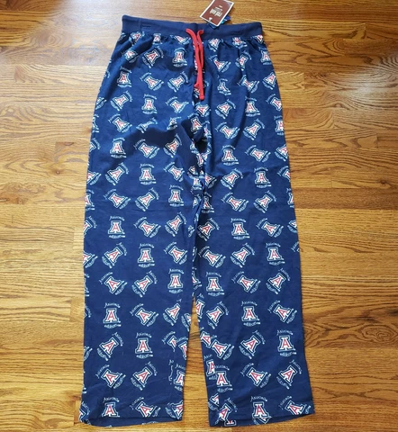 ARIZONA WILDCATS Lounge Pants Womens Large Red Oak Sportswear Blue Print NEW Cover