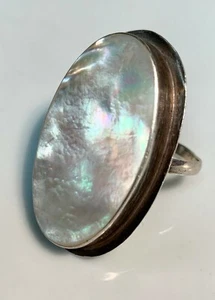 Silber Ring 925 - Perlmutt - 16,62 G - Picture 1 of 2