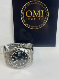 Rolex Explorer II 42mm Black Dial Orange GMT Hand Stainless Steel - 216570 - Picture 1 of 10