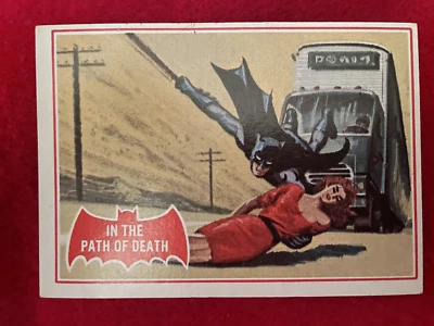 1966 Topps Batman Series A "Red Bat" Trading Card #38A In The Path of Death - Image 1 of 4