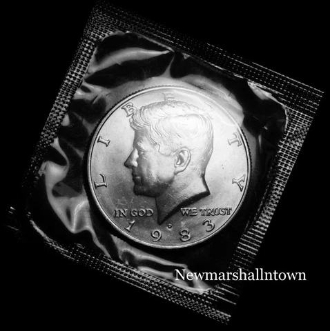 1983 D Kennedy Half Dollar from Original Souvenir Mint Set in Original Cello Cover
