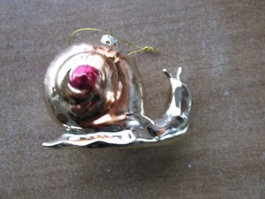 WEIHNACHTSBAUMKUGEL DEKO SCHNECKE MIT MUSCHEL - Bild 1 von 2