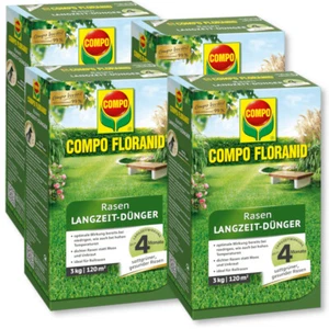 Langzeit Rasendünger COMPO FLORANID Rasen Langzeit-Dünger 4x3 kg - Bild 1 von 1