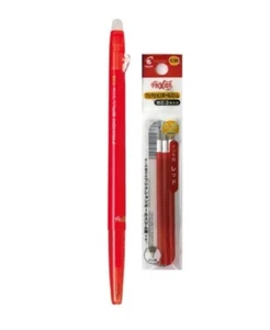 Pilot FriXion Erasable Rollerball CLICKER PENS 0.38mm Tip 1 RED+ 3 refills - Picture 1 of 1