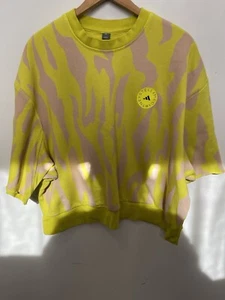 Adidas Stella Maccartney Felpa Manica Corta Giallo Stylerunner Taglia L - Foto 1 di 7