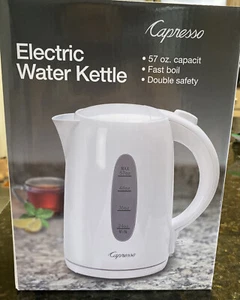 Capresso Electric Water Kettle | White 57oz Fast Boil NWB Double Safety - Picture 1 of 10