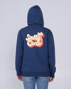 Brand New Salty Crew Womens Salty Seventies Zip Hoodie Denim Size Small - Picture 1 of 2