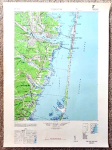 Toms River New Jersey 1965 USGS 15 Minute Topographic Map 1:62500 Ocean Co. Topo - Picture 1 of 2