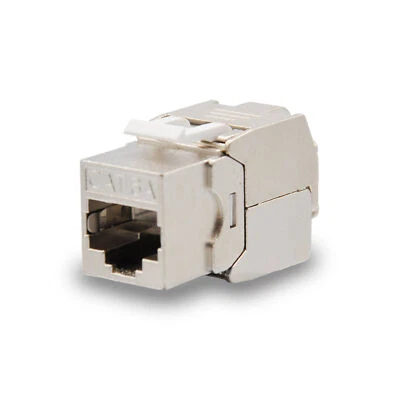 Cat6a Keystone Jack Modul Cat6a RJ45 STP werkzeuglos Netzwerk Adapter Buchse LAN - Bild 1 von 4