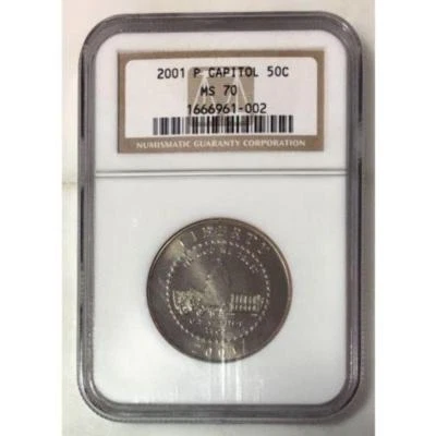 2001 Capitol Half Dollar NGC MS70 ***Rev Tye's Coin Stache*** #100264 - Image 1 of 4