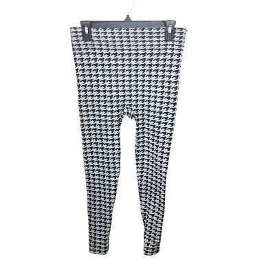 Leggings de punto geométrico Britts para mujer talla M negro blanco Foto 1 de 4