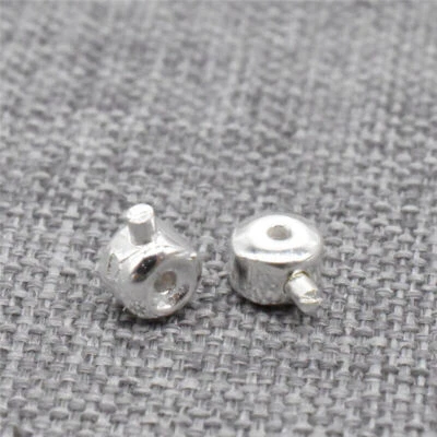 8 Stück kleine Quetschperlen aus 925er Sterlingsilber für Armbänder - Bild 1 von 4