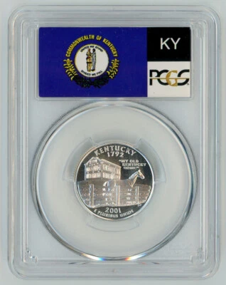 2001-S Silver Proof Kentucky 25C PCGS PR70 DCAM State Quarter Deep Cameo - Image 1 of 2