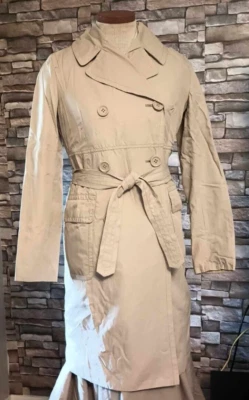 Kenneth Cole Reaction Women's Beige double breasted Short trench Coat Size XS - Image 1 of 4